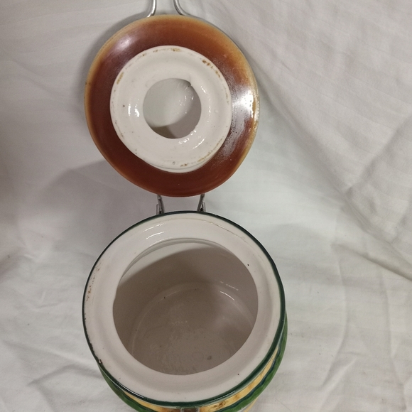 Vintage Porcelian Canister Storage Jar Handpainted - Picture 3 of 7